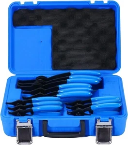12-Piece Snap Ring Pliers Set Heavy Duty, Internal External Convertible Fixed Ti - Picture 1 of 5