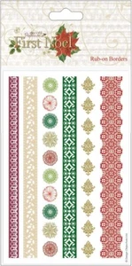 2 Sheet Pack Docrafts Papermania Vellum Rub-on Borders 15.5cm (6") - Picture 1 of 1