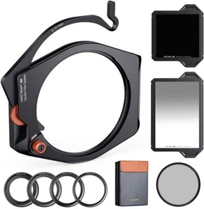 Square Filters Holder System Kit + 95mm CPL+ Square GND8 + ND1000+ 4 Filter Ring - Picture 1 of 9