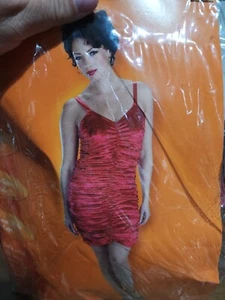 XX 3849 Vestido Ataúd Rojo Panne Mujer Disfraz Disfraz - Imagen 1 de 1