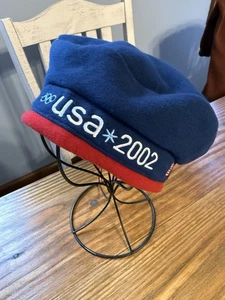 Olympia Mütze Barett Roots USA 2002 Team dunkelblau Fleece bestickt NEU - Bild 1 von 12