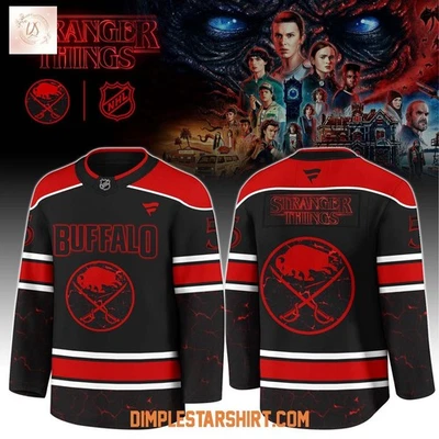 Personalized Buffalo Sabres x Stranger Things 5 One Last Adventure Shirt Men's - Image 1 of 4