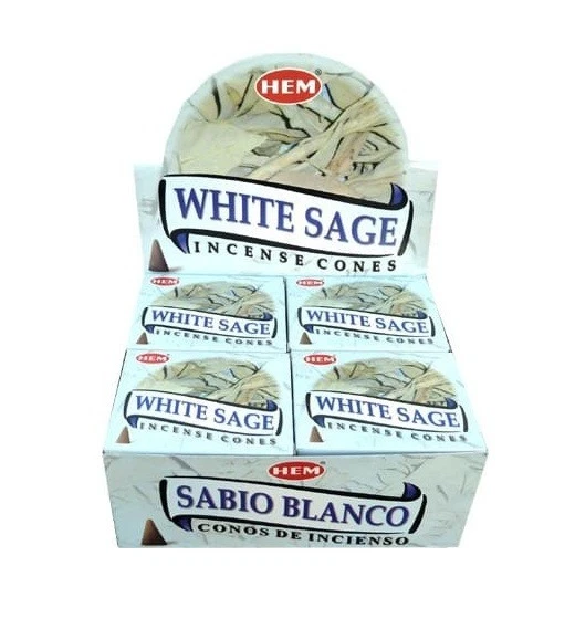 White Sage Cone Incense HEM Lot 12 Boxes (White Sage) - Image 1 of 1