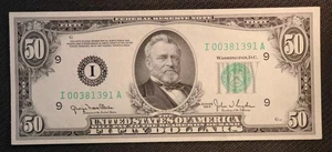 AU 1950 $50 Minneapolis district Federal Reserve Note * - Picture 1 of 3