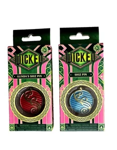 Licensed Wicked Movie Set Of 2 Pins: Glinda’s Shiz Pin And Shiz University Pin - Picture 1 of 3