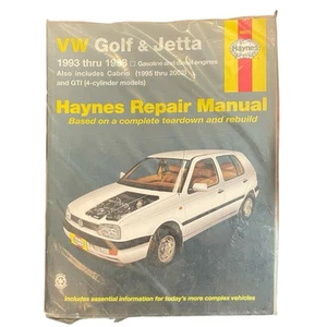 Haynes Repair Manual VW Golf & Jetta 1993-1998 Includes Cabrio 1995-2002 & GTI  - Picture 1 of 3