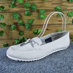 Mocasines Nautica Aryann beige imitación cuero para mujer talla 6,5 cómodos sin cordones - Imagen 1 de 7
