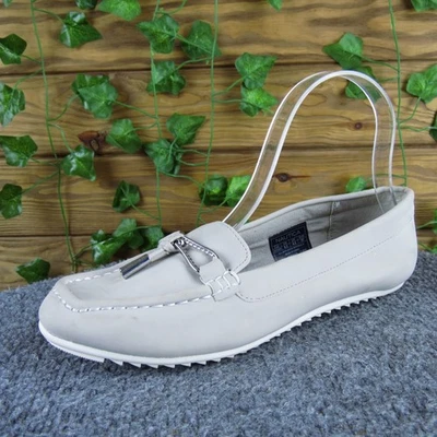 Nautica Aryann Beige Faux Leather Loafers Women's Size 6.5 Slip-On Comfort - Image 1 of 4