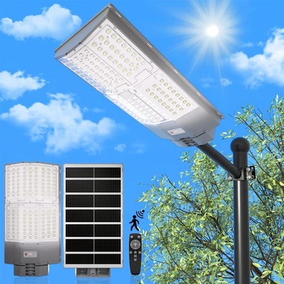 300000 LM Solar Straßenlaterne Garten LED Solarleuchte mit Bewegungsmelder außen - Bild 1 von 4