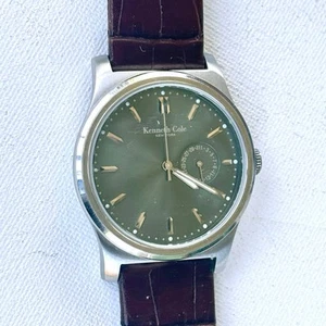 Kenneth Cole New York Herrenuhr | Lederband | neue Batterie | klassische Uhr - Bild 1 von 5