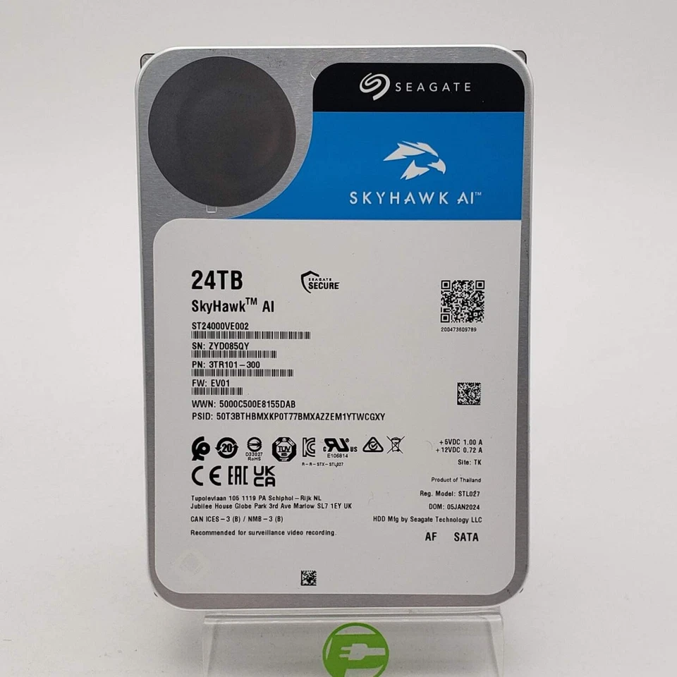 Seagate 3.5" Skyhawk AI 24TB SATA 6Gb/s SSD - Image 1 of 4
