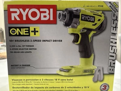 Driver de impacto RYOBI ONE+ HP 18V sem escova 1/4” | Apenas ferramenta | NOVO modelo P238 - Imagem 1 de 4