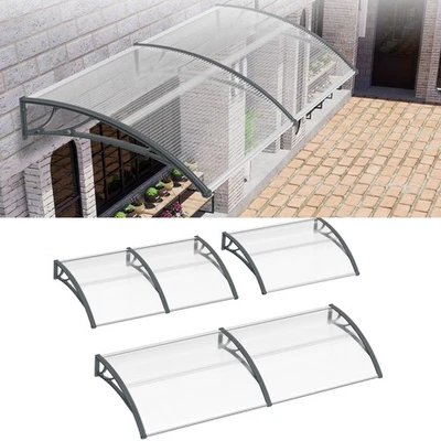 120-300cm Überdachung Türvordach Haustürvordach Pultbogenvordach Polycarbonat - Bild 1 von 4