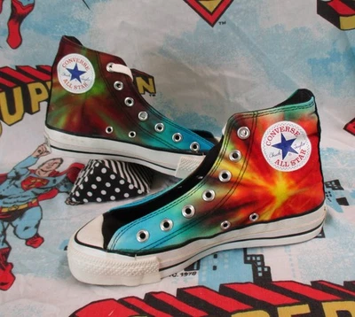 VTG 80's Dead Stock CONVERSE Chuck Taylor ALL STAR Tie Dye High M 4 W 6 USA Made - Image 1 of 4