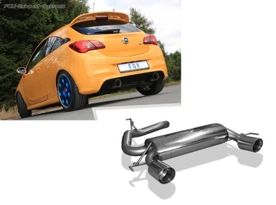 Acciaio Inox Duplex Scarico Sportivo Opel Corsa E OPC Ogni 100mm Rotondo - Immagine 1 di 4