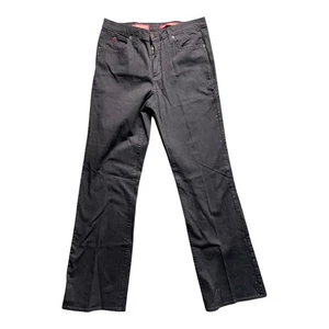 Tummy Tuck Jeans NYDJ Women's Size 12 Black Bootcut Stretch Pants Studded - Picture 1 of 18