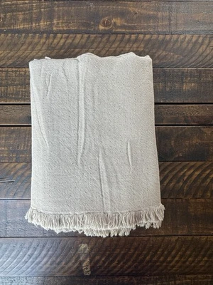 "Tiro de lana Pottery Barn Noemi 50""x60"" lino nuevo! Foto 1 de 3