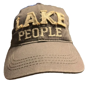 We People Pavilion Lake People Gray Distressed Baseball Hat Cap Adjustable OSFM - Picture 1 of 11