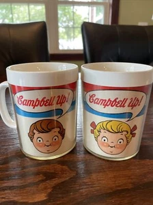 Campbell’s Soup Cups Vintage Campbell Up Plastic Mugs by West Bend Thermo-Serv - Picture 1 of 4
