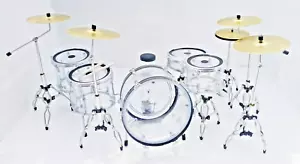 TAMA Trasparente Batteria in Miniatura Miniature Super Drum Set Mini Bateria - Picture 1 of 11