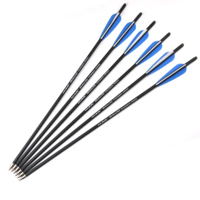 12pcs 22“ Mixed Carbon Arrow Practice Archery Target Shooting For Bow Hunting - Image 1 of 4