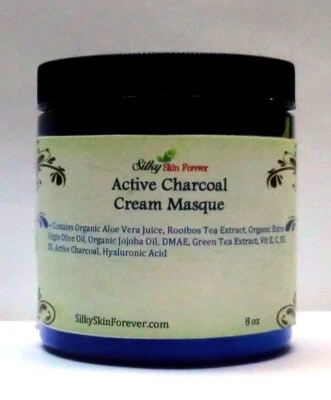 Active Charcoal Cream Mask Masque Hyaluronic Acid DMAE Pore Cleansing Detox - Image 1 of 2