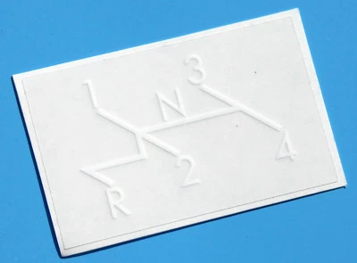 SCREENPRINTDIGITAL Vintage GEAR SHIFT white DASH Sticker Decal BEETLE 68-79