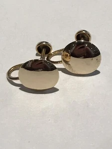 Vintage Ohrringe 10 Karat Gold signiert BDA Schraubverschluss - Bild 1 von 8
