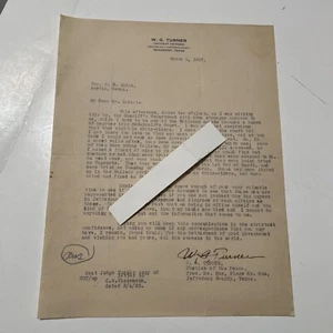 Antiker Brief Friedensrichter Beaumont Texas W.G. Turner 1935 - Bild 1 von 4