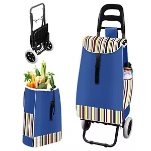 Einkaufstrolley Einkaufswagen Stabiler Trolley Klappbar Abnehmbar Tasche - Bild 1 von 9