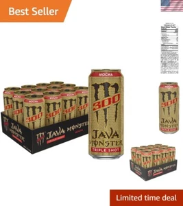 Robust Java Monster 300 Mocha - 12 Fl Oz Coffee Pack with Rich Cream Flavor - Picture 1 of 7