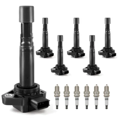 6pcs Ignition Coils + 6pcs Spark Plugs For 2000-07 Honda Accord 3.0L V6 UF400 - Image 1 of 4
