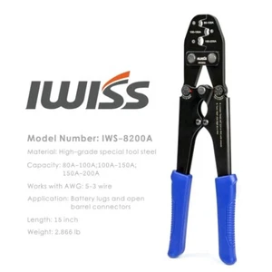 Alicate de prensado IWISS Herramientas Tipo U Alicate de prensado terminal para prensado 80A a 200A - Imagen 1 de 2