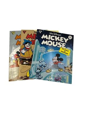 Lote de 3 libros de la serie de álbumes de cómics Gladstone Walt Disney Mickey Mouse Foto 1 de 4