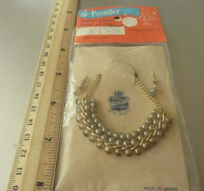 Joyería de muñeca Premier vintage coleccionable en paquete muñecas de 15" - 20" #146 Foto 1 de 2