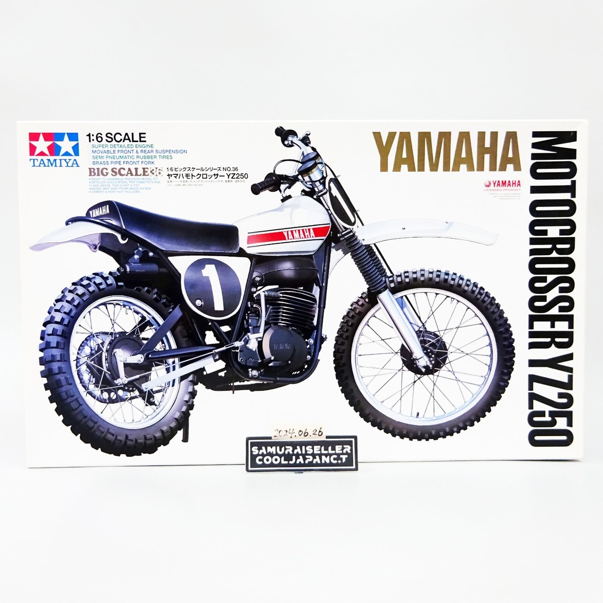 TAMIYA 1/6 YAMAHA MOTOCROSSER YZ250 BIG SCALE SERIES NO.36 Japan 