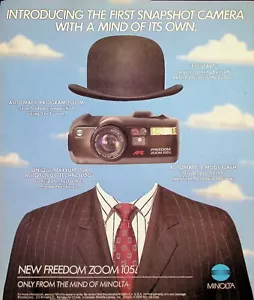 VINTAGE 1990s Print Ad ~ Minolta Freedom Zoom 105i Camera ~ The Mind of Minolta - Picture 1 of 1