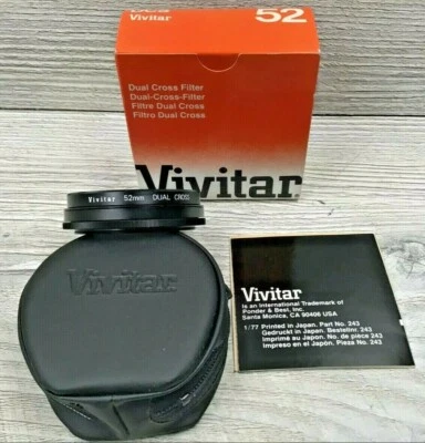 New Old Stock Vivitar Japan Dual Cross Camera Lens Filter - DCS 52mm - Image 1 of 4