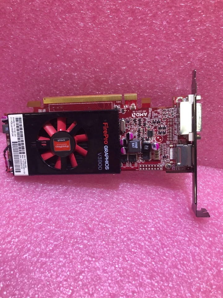 707251-001 HP AMD FIREPRO V3900 1GB PCI-E FH Long Bracket - Image 1 of 3