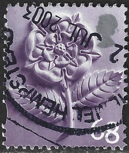 2001 Sg EN5 68p English tudor rose Definitive Fine Gebraucht - Bild 1 von 2