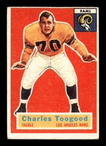 1956 Topps Football #54 Charles Toogood   Los Angeles Rams