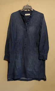 Madewell Denim Popover Shirtdress Sz M Womens Chambray Jean Pockets Cotton - Picture 1 of 7