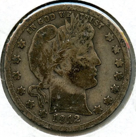 1912-S Barber Silver Quarter - San Francisco Mint - BP794 Cover