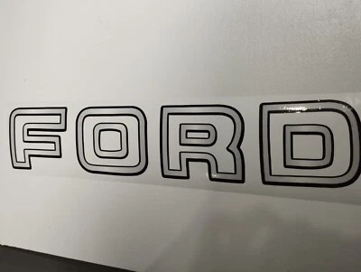 TAILGATE DECAL fits 1992-1996 OBS Ford F150. F250, F350 Silver/Black TOP QUALITY - Image 1 of 4