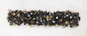 J. CREW Dark Brass tone CLEAR RHINESTONE CRYSTAL CLUSTER Dangle 7" Bracelet - Picture 1 of 5