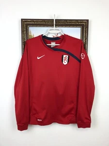 Vintage Nike Fulham Football Train Sweatshirt Soccer Red Track Top Mens Size S - Picture 1 of 19