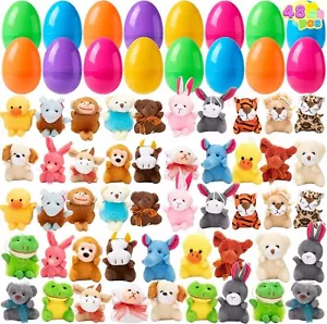Filled with Plush Animal Toys for Easter Eggs Hunt, Basket - Picture 1 of 8