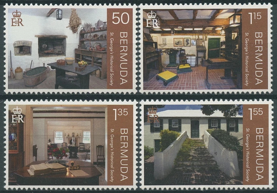 Bermuda 2022 MNH Architecture Stamps St George's Historical Society 4v Set - Image 1 of 1