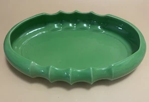 Alamo Pottery San Antonio Unmarked No. 736 Oval Low Bowl in Green Ca. 1945-1951 - Picture 1 of 6