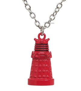 Doctor Dr Who Rojo DALEK Enemigo Robot Collar 19" Dije Cadena Metal Fundido BBC - Imagen 1 de 2